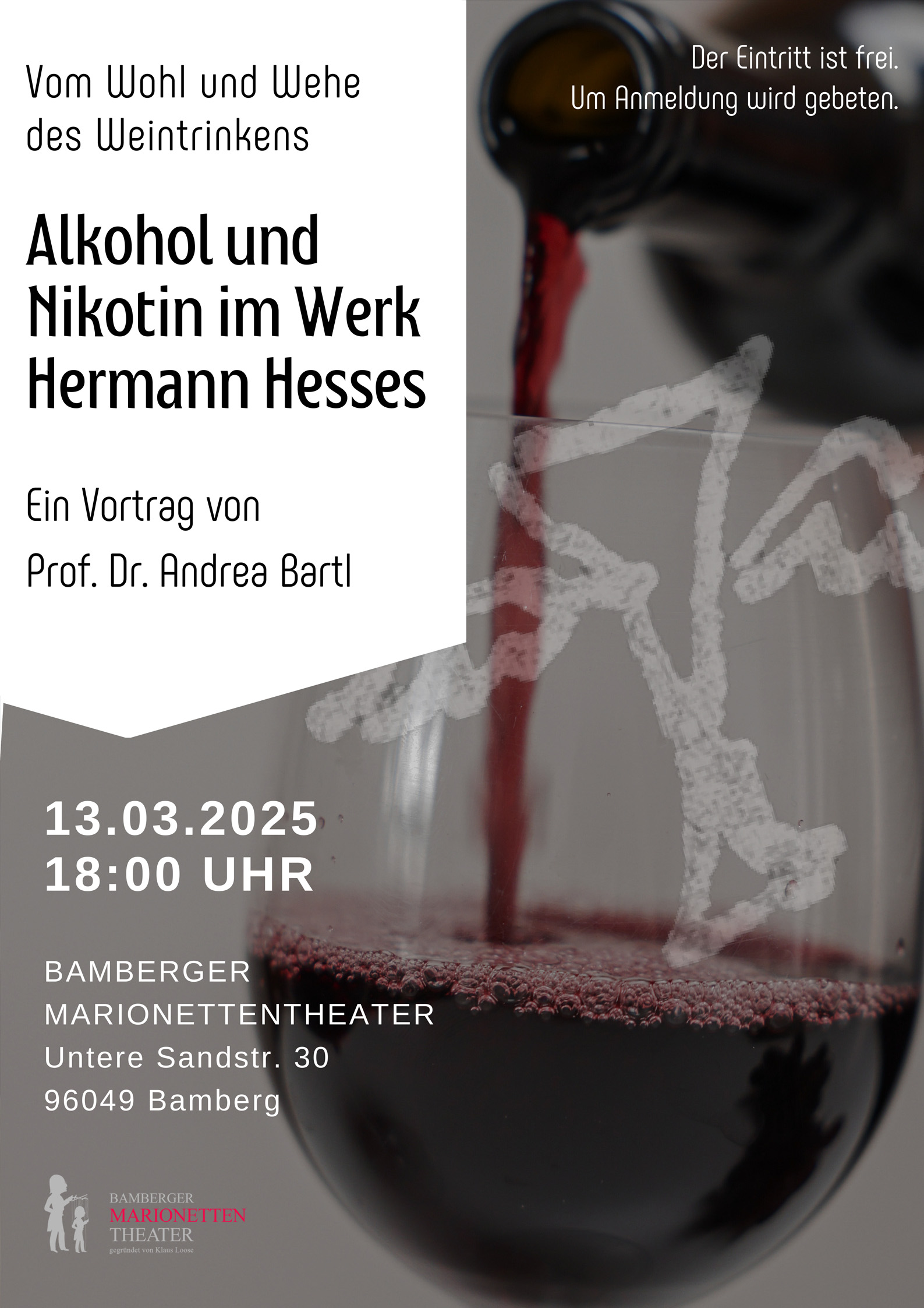 Vortragsreihe: Vom Wohl und Wehe des Weintrinkens. Alkohol und Nikotin im Werk Hermann Hesses