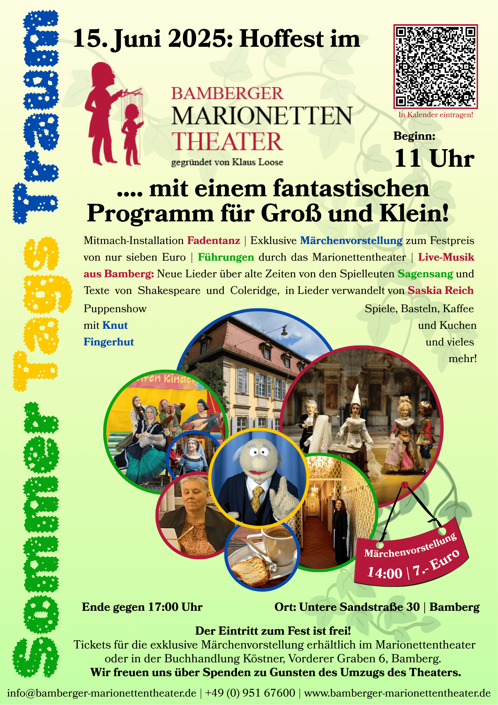 Sommertagstraum – sommerliches Fest im Bamberger Marionettentheater
